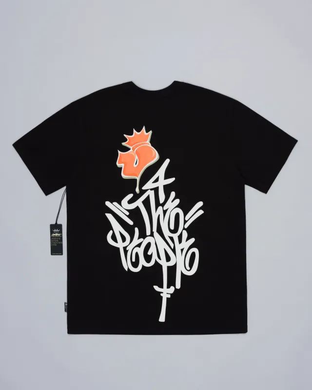 "4 The People" Tee. Black. made by JNCO