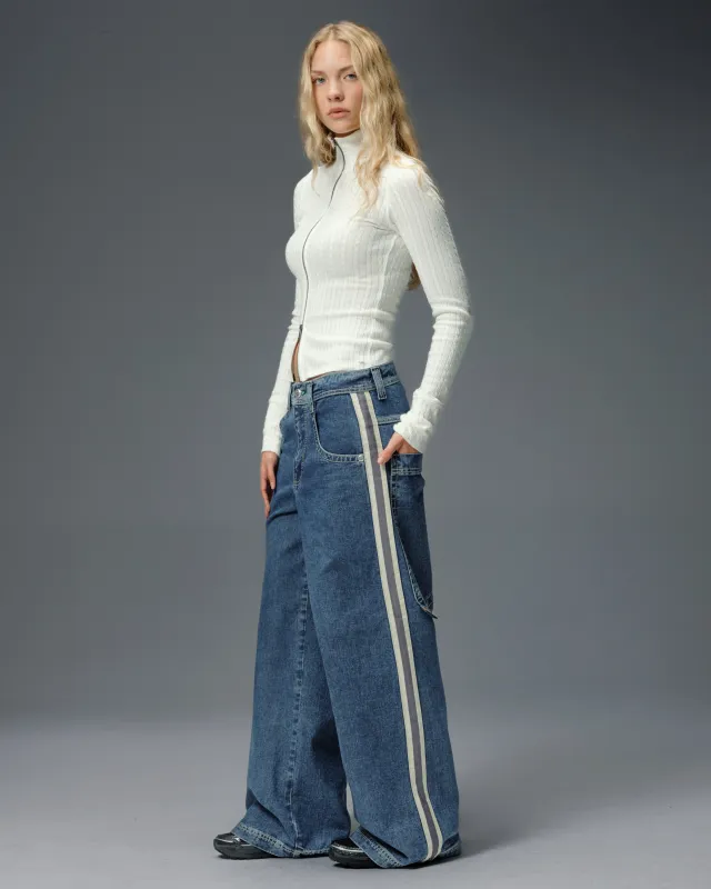 W Skunk. 26". Dark Stone. made by JNCO