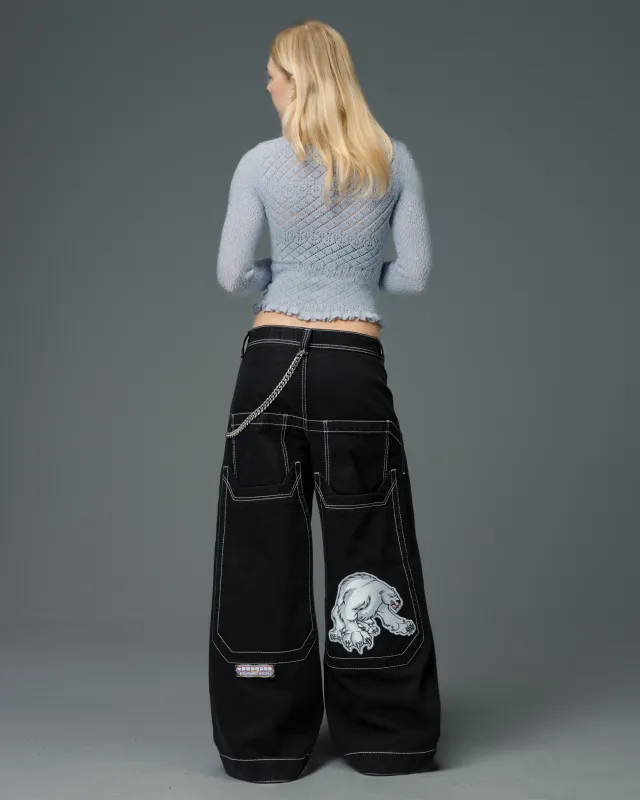 W Polar Bear. 28". Jet Black. made by JNCO