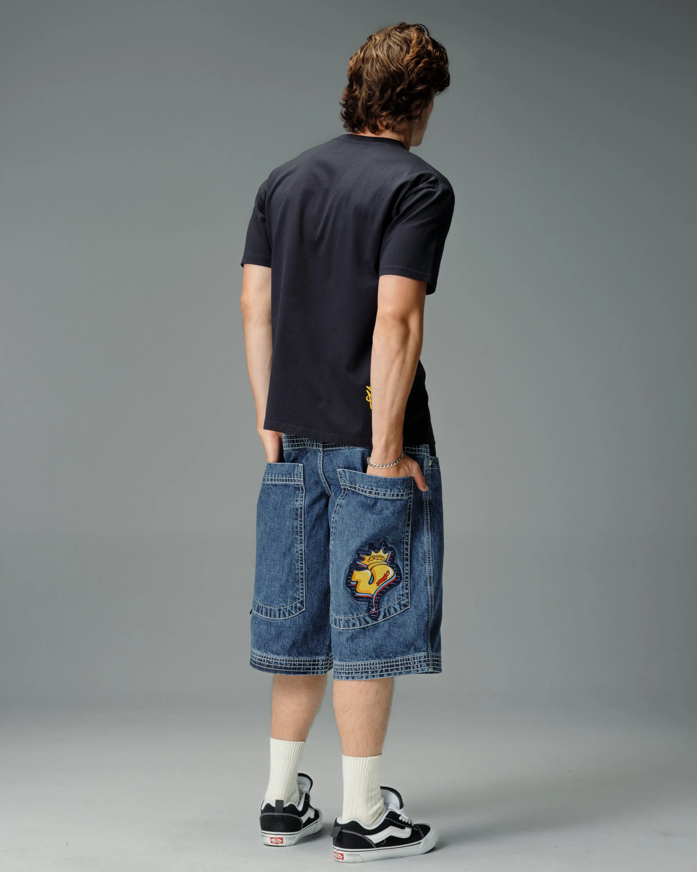 Jester Shorts. 15" Inseam. Dark Stone. sold by JNCO