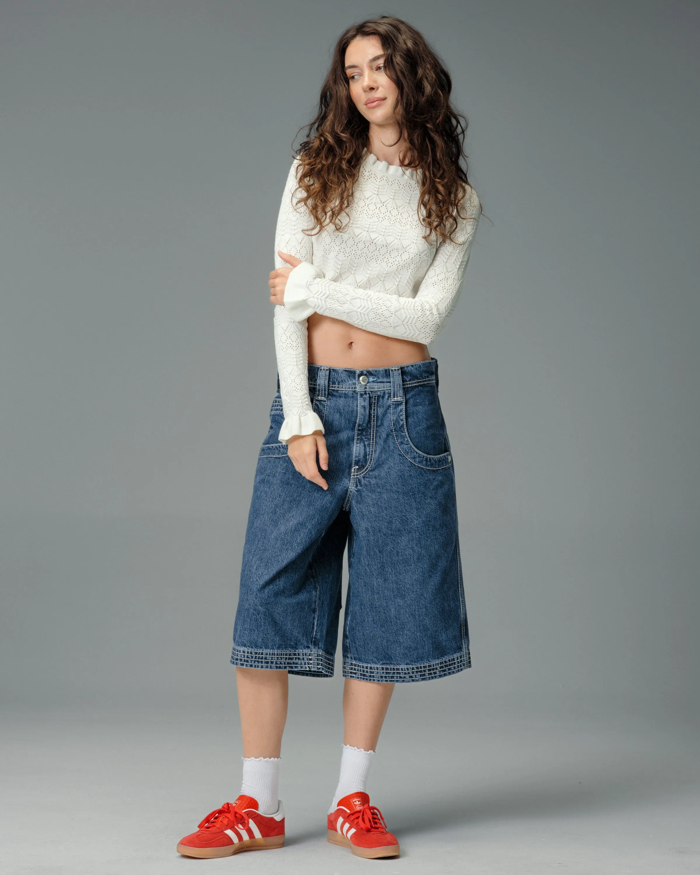 W Jester Shorts. 15" Inseam. Dark Stone. sold by JNCO product image thumbnail 3