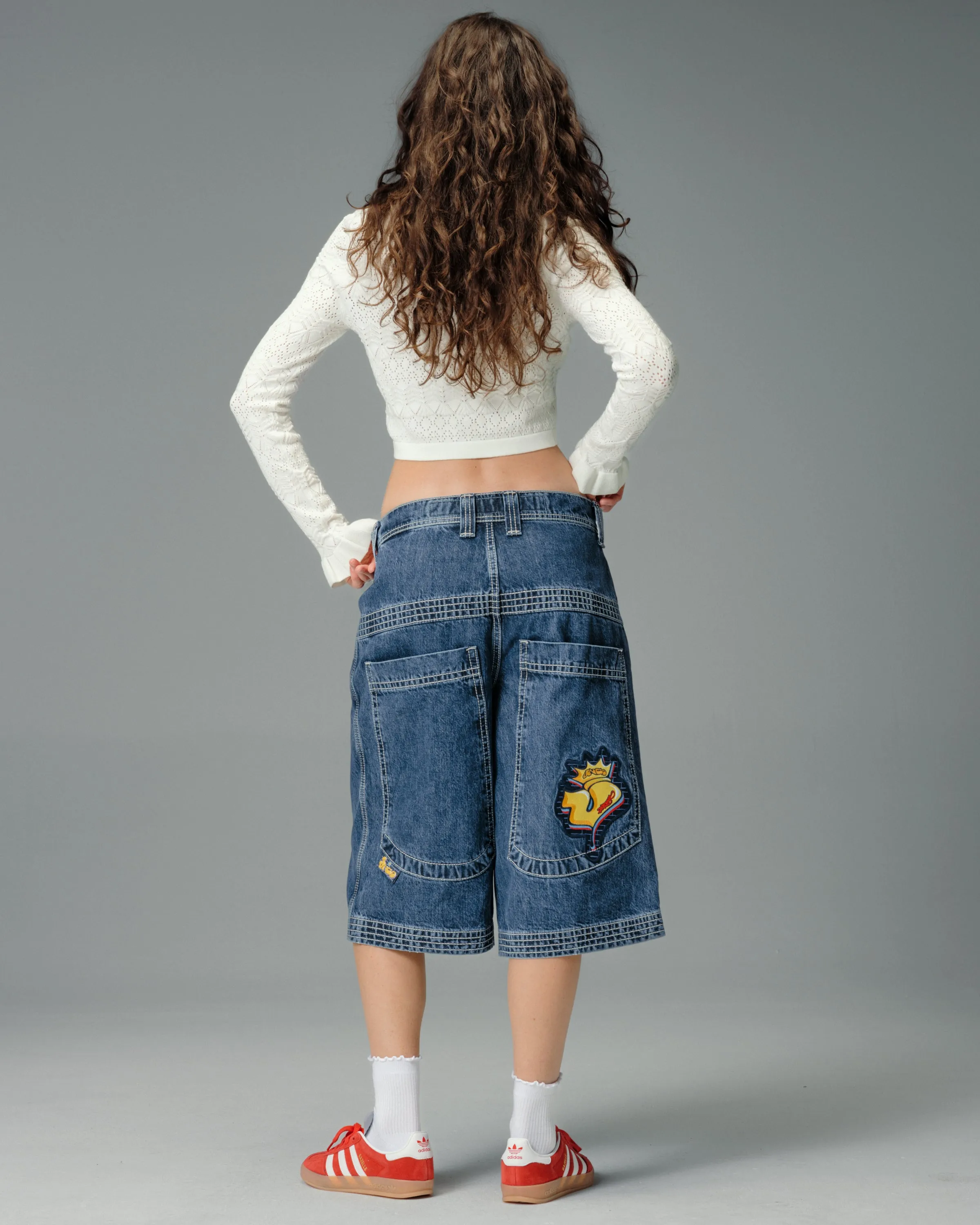 W Jester Shorts. 15" Inseam. Dark Stone. sold by JNCO product image thumbnail 2