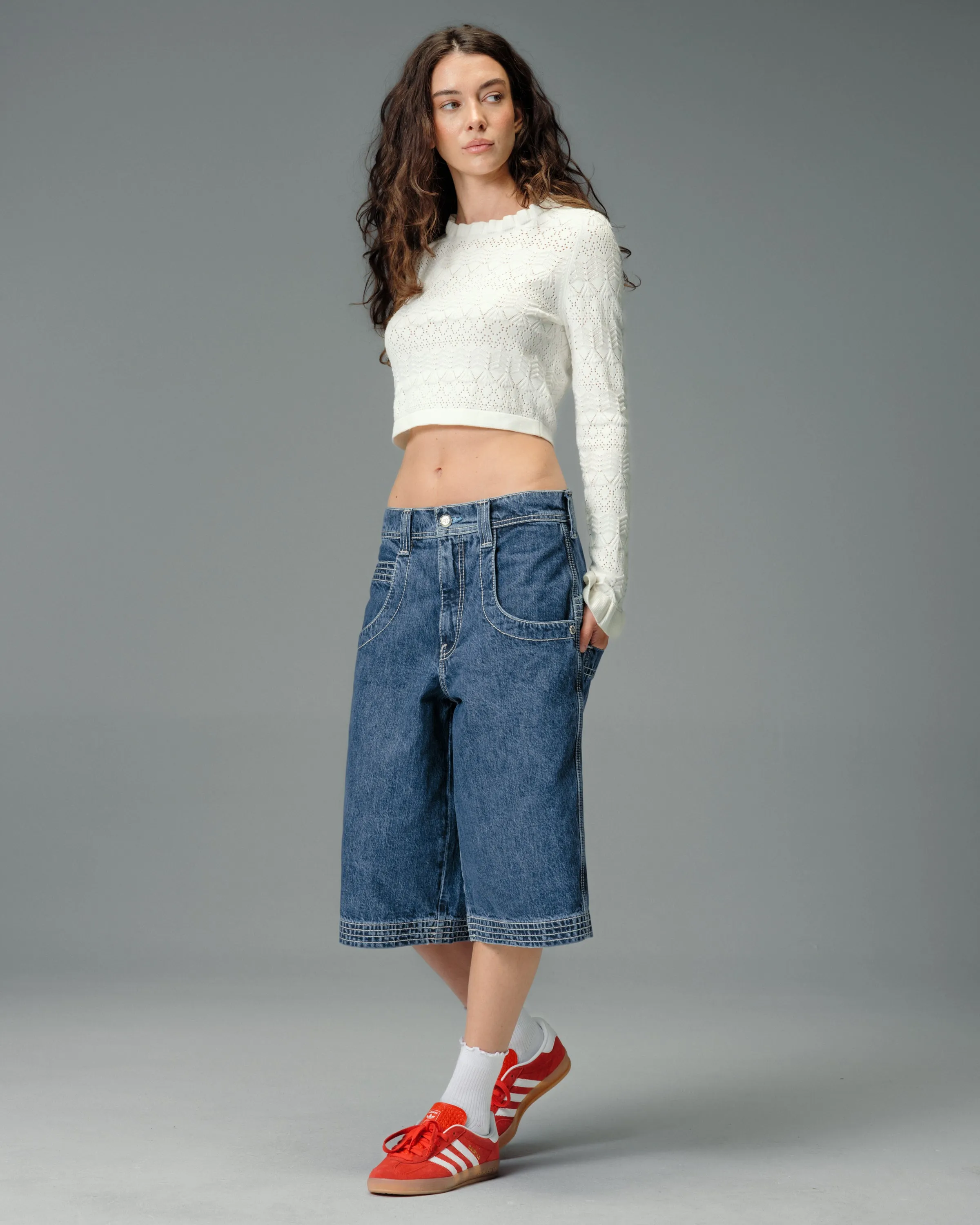 W Jester Shorts. 15" Inseam. Dark Stone. sold by JNCO product image thumbnail 4