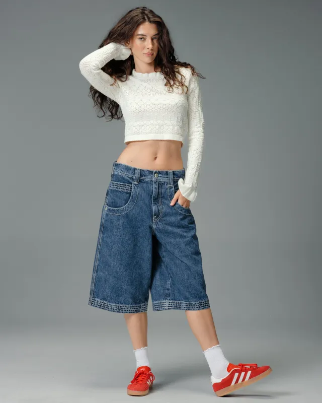 W Jester Shorts. 15" Inseam. Dark Stone. made by JNCO
