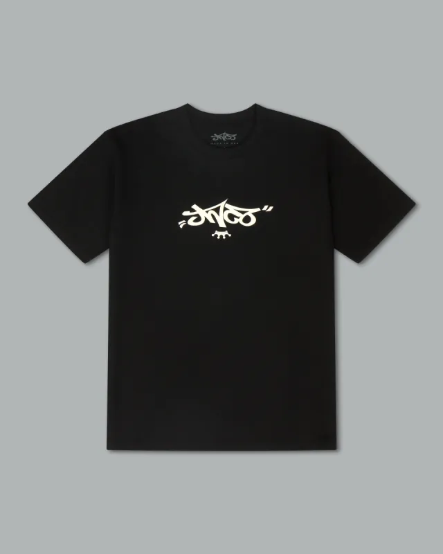 Reversed Crown Tee. Black/ Natural. sold by JNCO