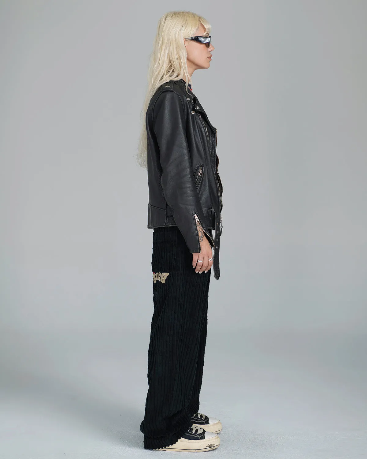 W169 Low Down. 20". 2 Wale Corduroy. Black. sold by JNCO product image thumbnail 4