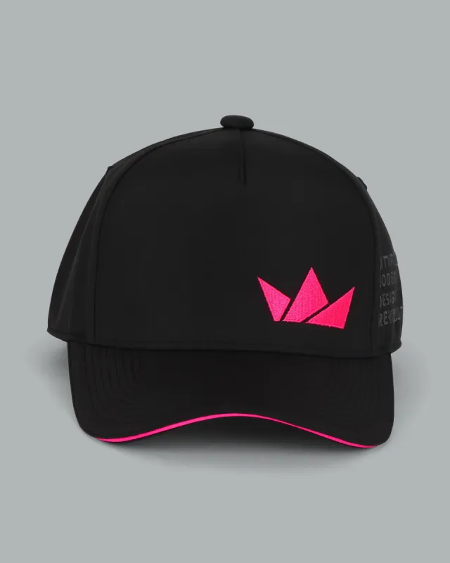 Crown Logo Hat. Neon Pink. made by JNCO