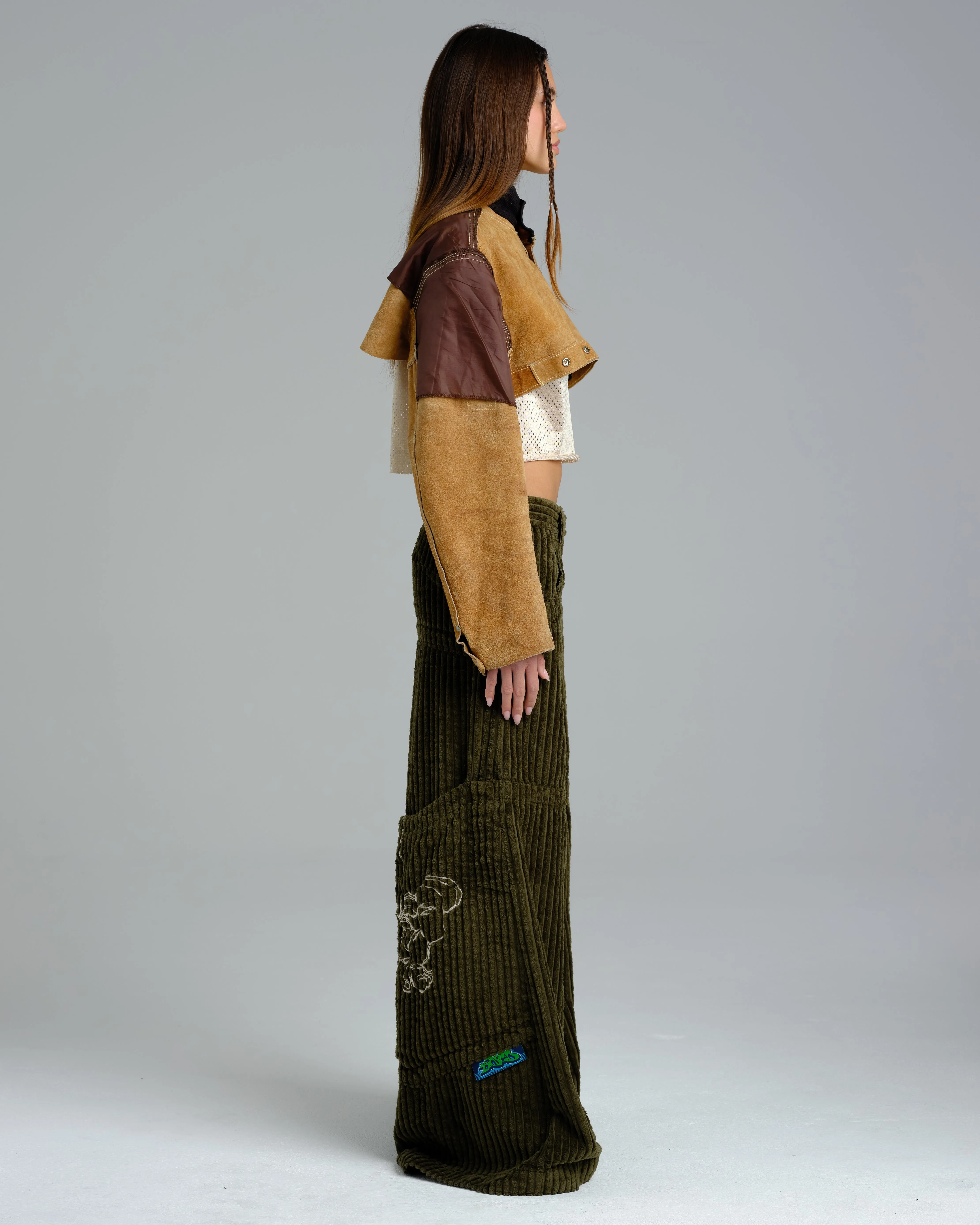 W Hangin'. 34". 2 Wale Corduroy. Moss. sold by JNCO product image thumbnail 4