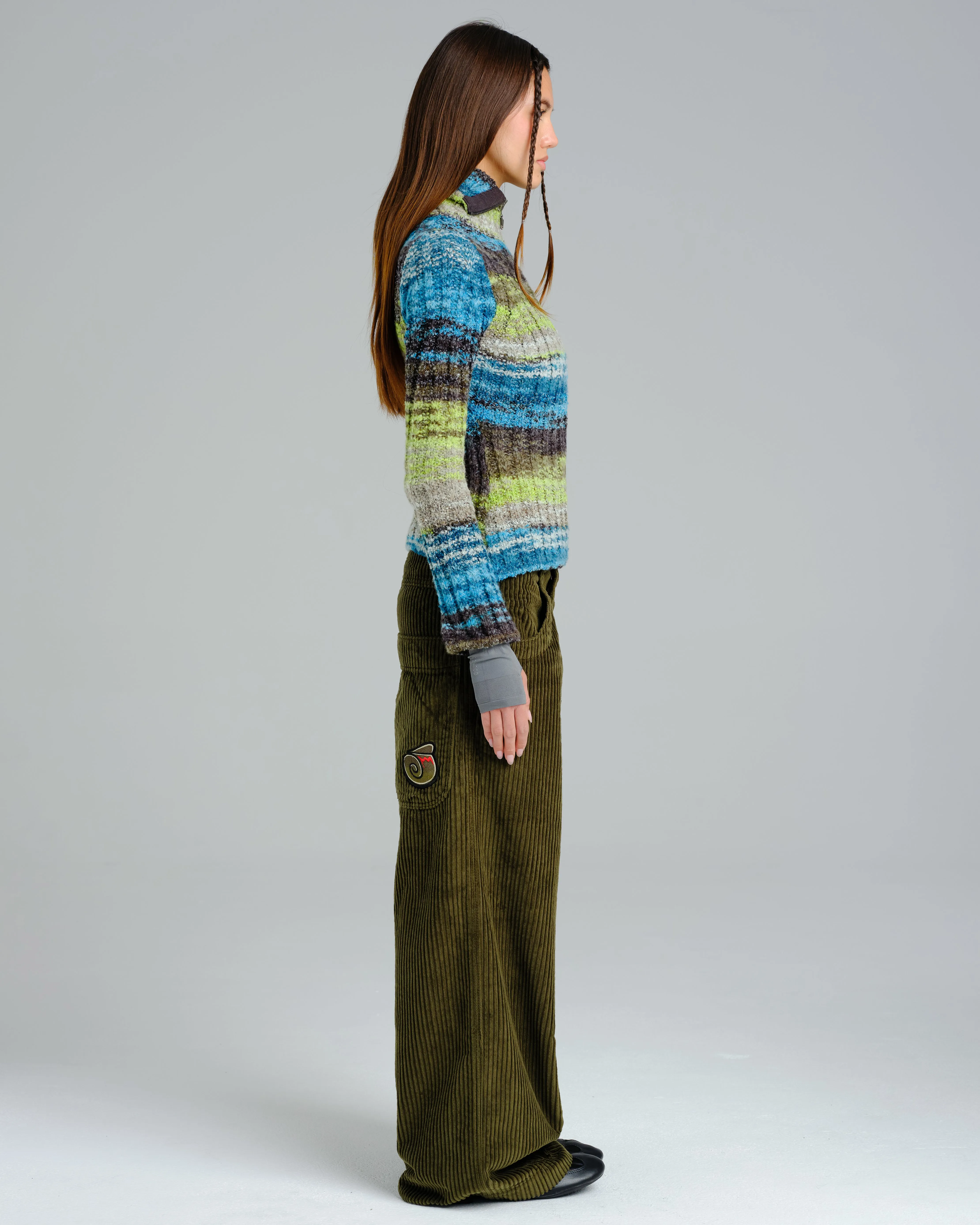 W101 Twin Cannon. 26". 4 Wale Corduroy. Moss. sold by JNCO product image thumbnail 4