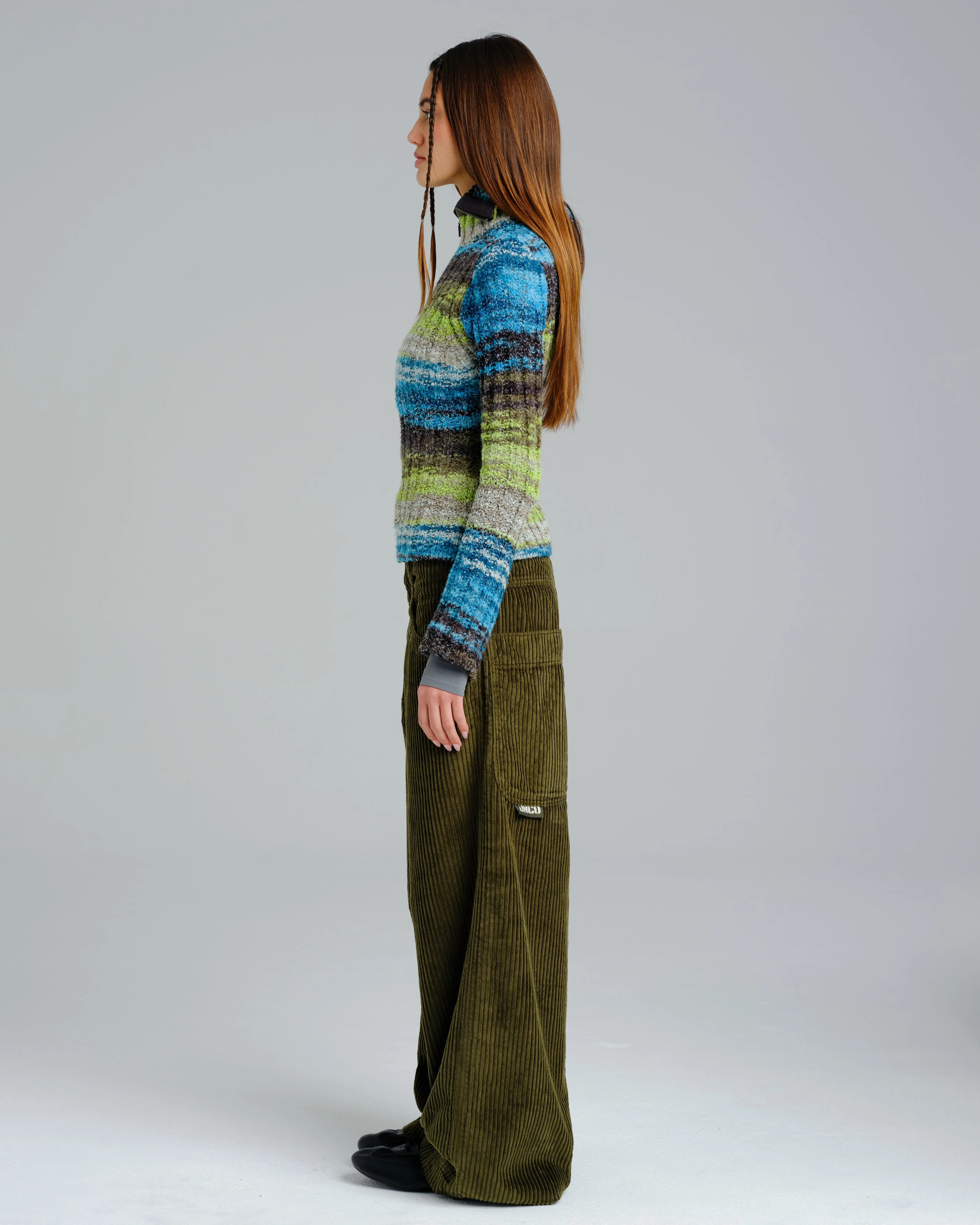 W101 Twin Cannon. 26". 4 Wale Corduroy. Moss. sold by JNCO product image thumbnail 5