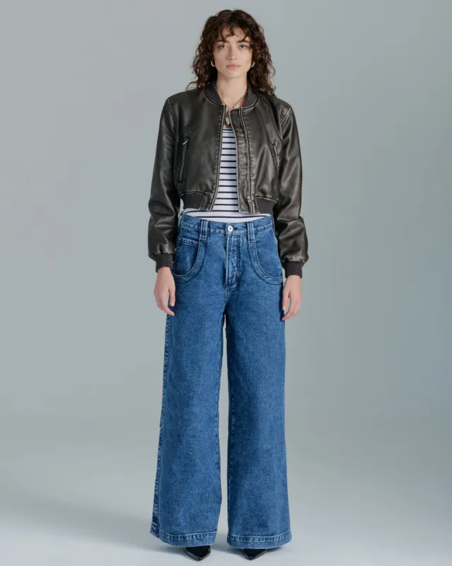 The Camilla Jeans. 27”. Dark Stone. sold by JNCO