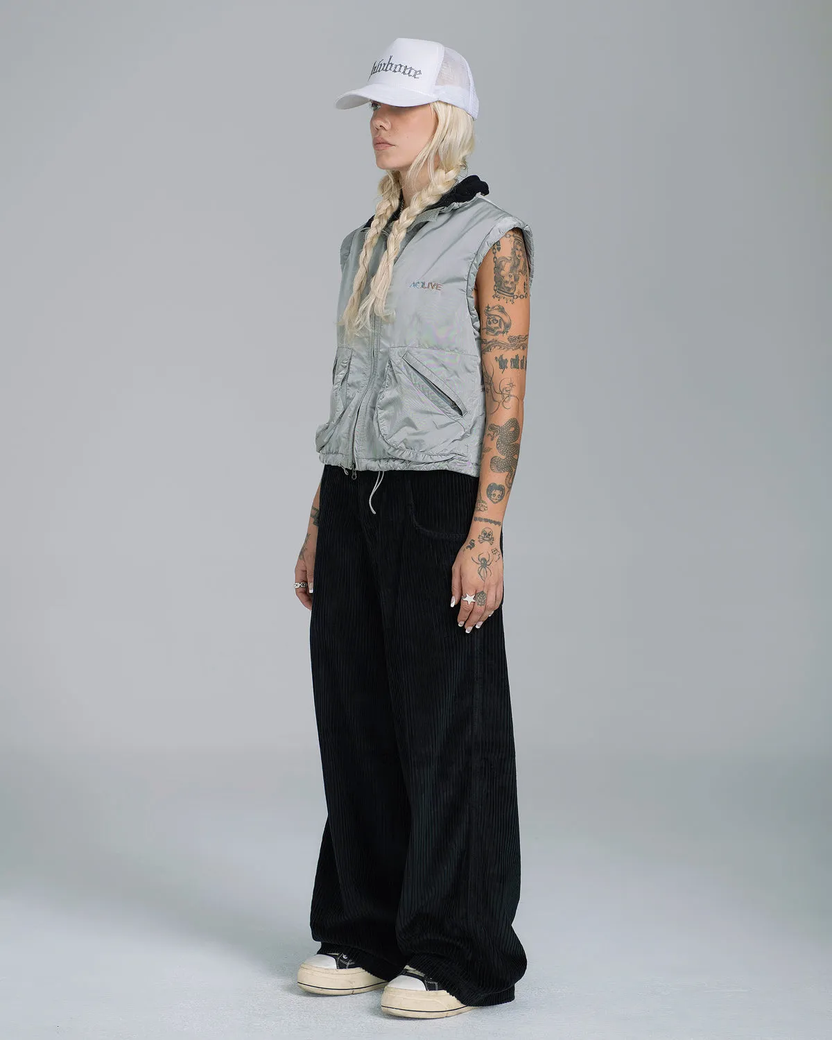 W179 Pipes. 23". 4 Wale Corduroy. Black. sold by JNCO product image thumbnail 3