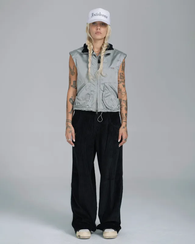 W179 Pipes. 23". 4 Wale Corduroy. Black. sold by JNCO