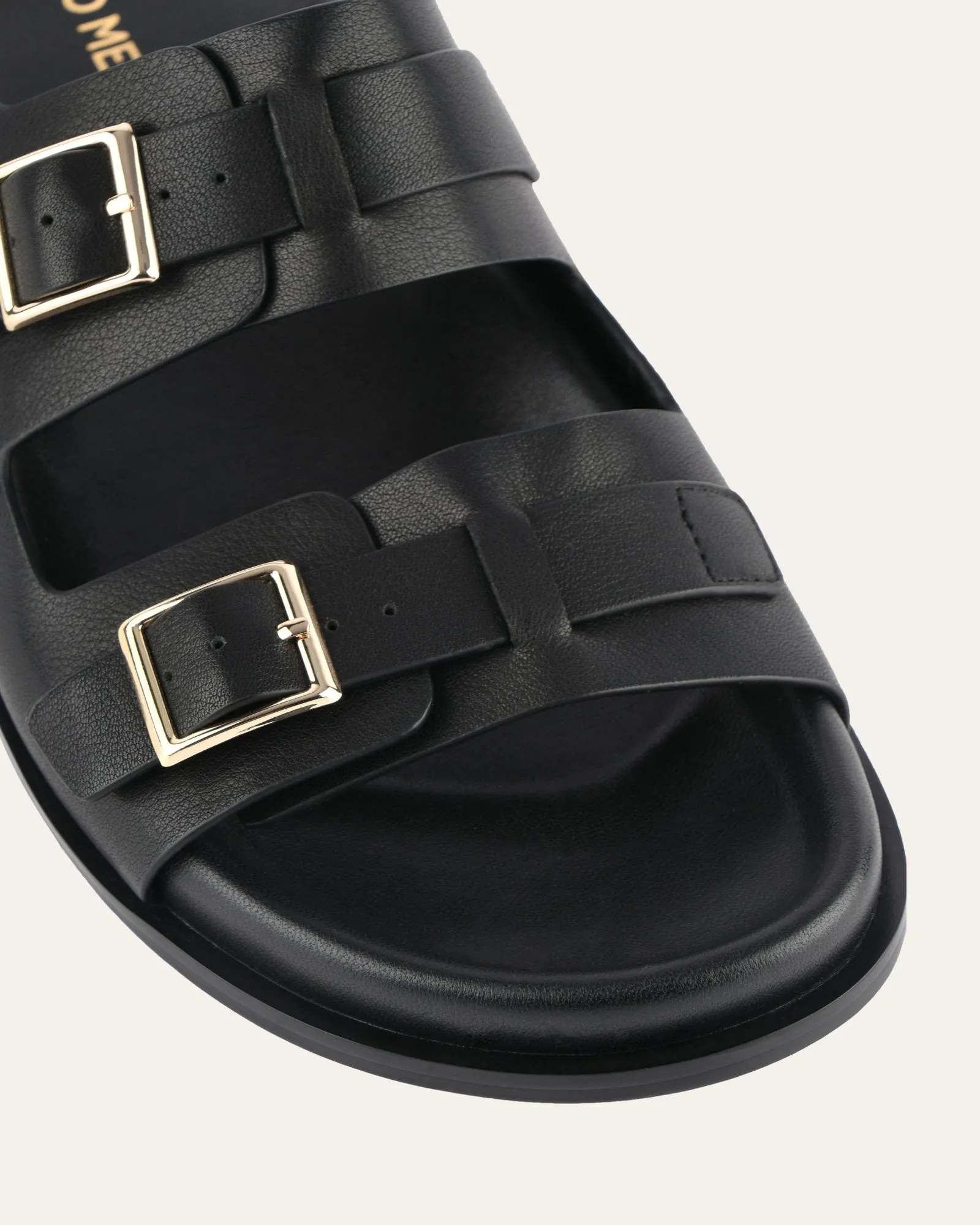 VERONA FLAT SANDALS BLACK LEATHER sold by Jo Mercer product image thumbnail 4
