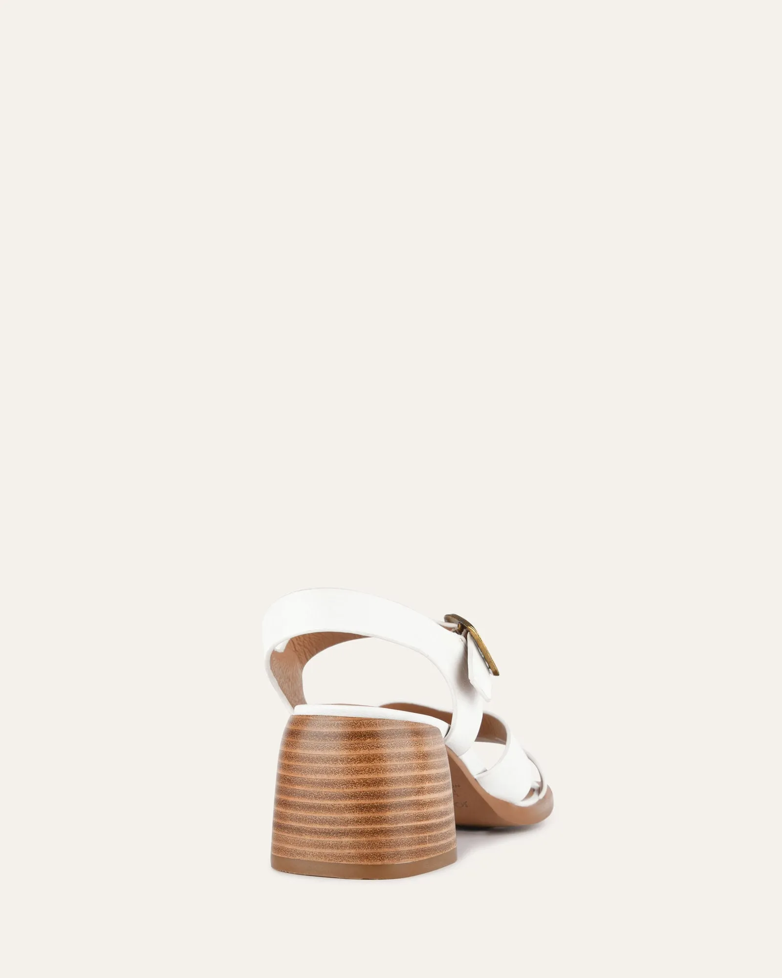 IMOGEN MID HEEL SANDALS WHITE LEATHER sold by Jo Mercer product image thumbnail 4