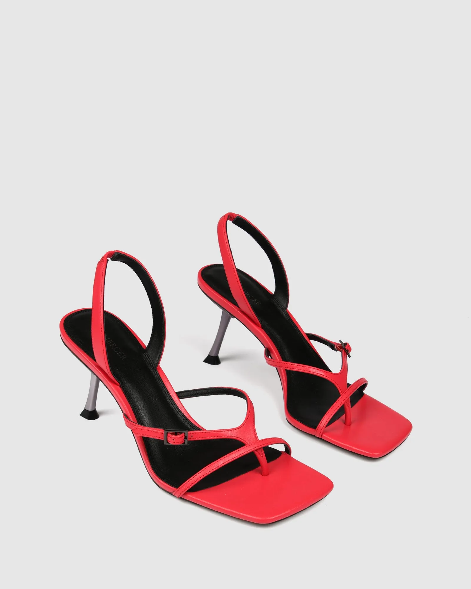 OLYSSA HIGH HEEL SANDALS HOT PINK LEATHER sold by Jo Mercer product image thumbnail 2