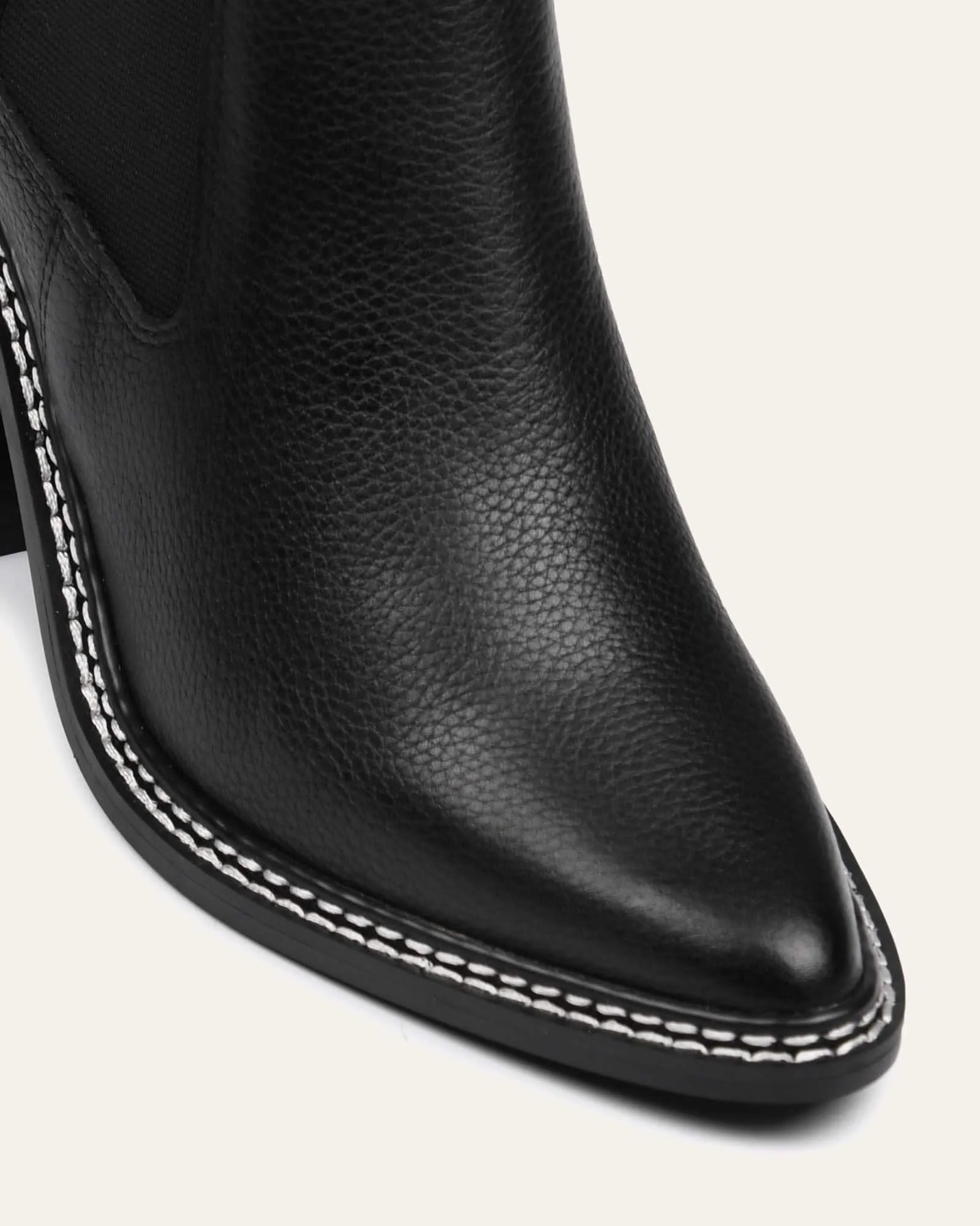 LUXE HIGH ANKLE BOOTS BLACK LEATHER sold by Jo Mercer product image thumbnail 5