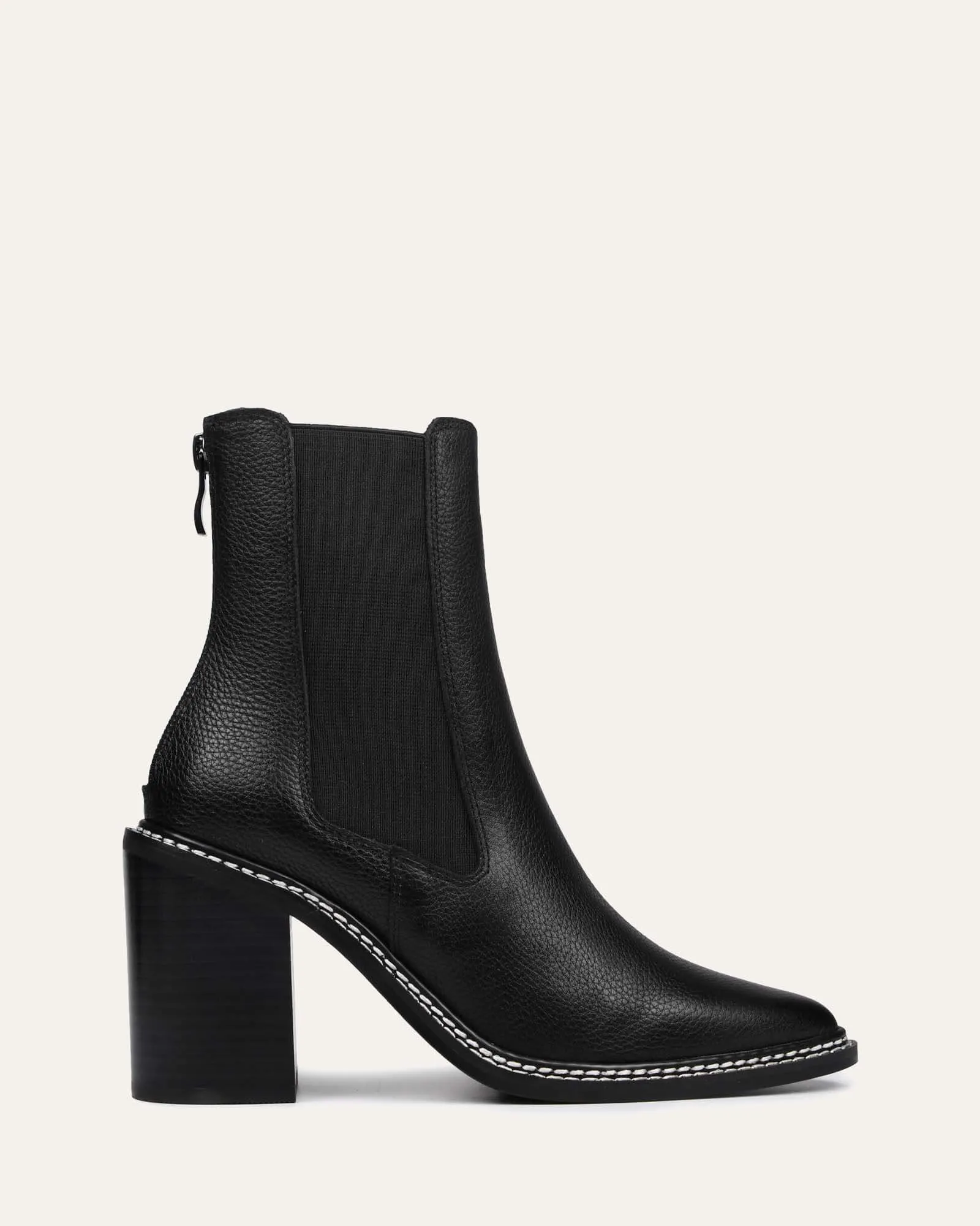 LUXE HIGH ANKLE BOOTS BLACK LEATHER sold by Jo Mercer