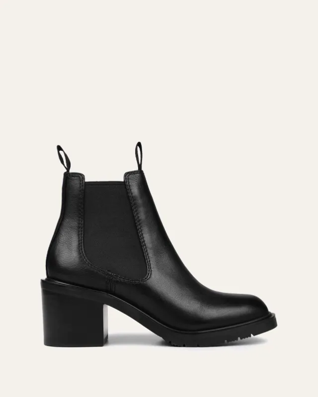 AYLA MID ANKLE BOOTS BLACK LEATHER sold by Jo Mercer