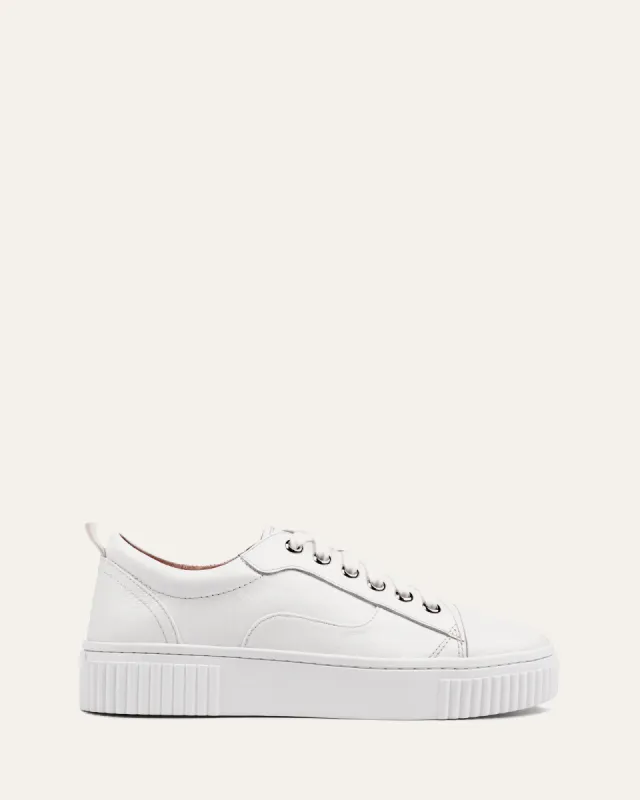 CLAREMONT SNEAKERS WHITE LEATHER sold by Jo Mercer