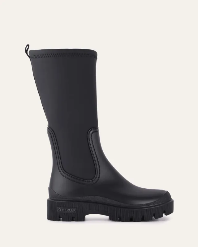 MINK CALF BOOTS BLACK RUBBER sold by Jo Mercer