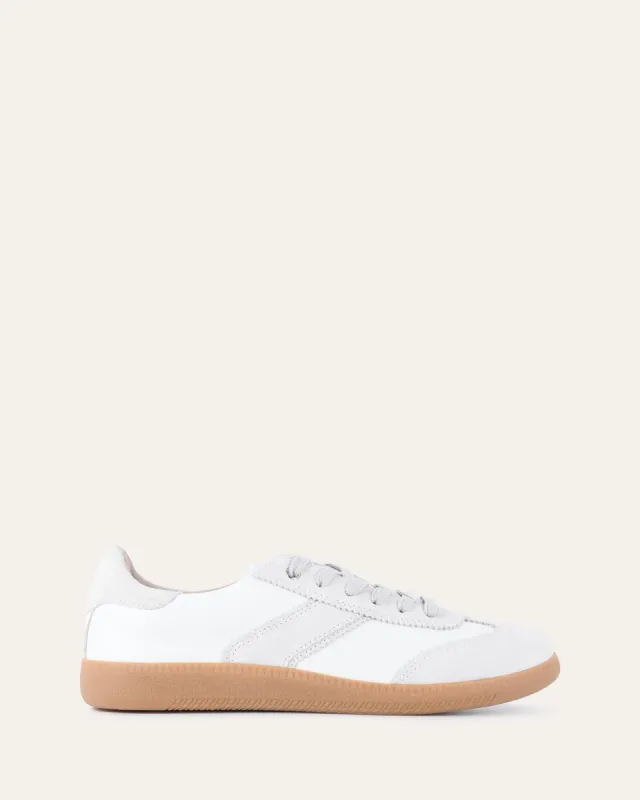 LOLA SNEAKERS WHITE GREY LEATHER sold by Jo Mercer
