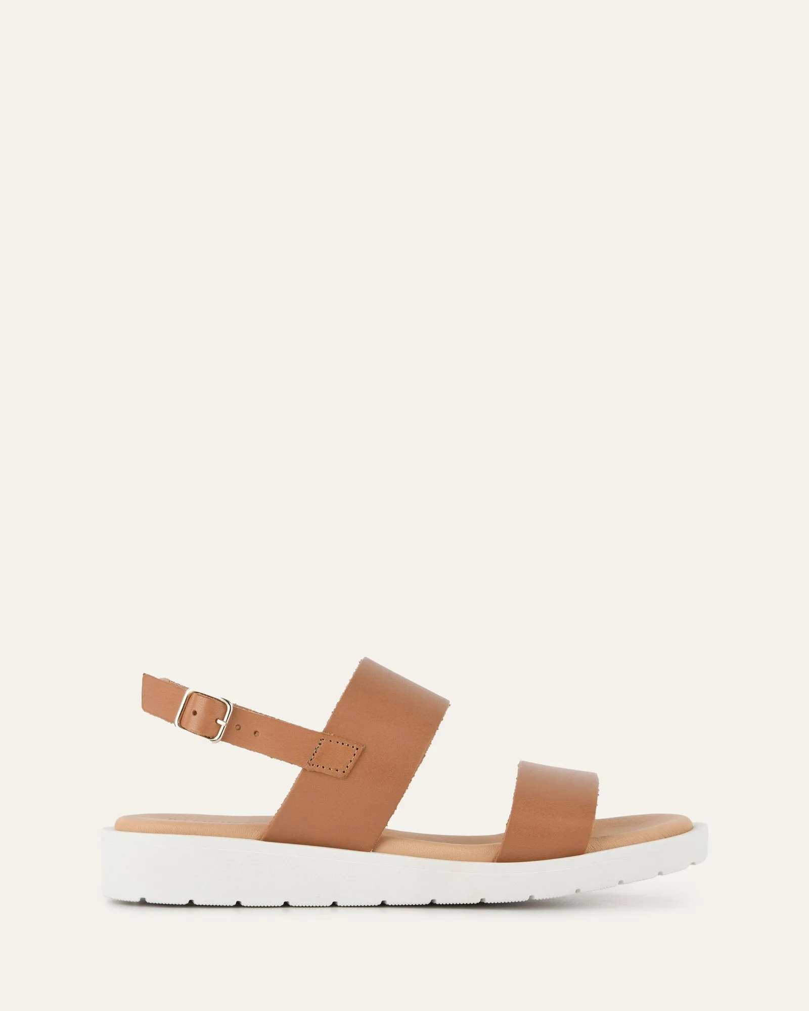 ROSALIE FLAT SANDALS TAN LEATHER sold by Jo Mercer