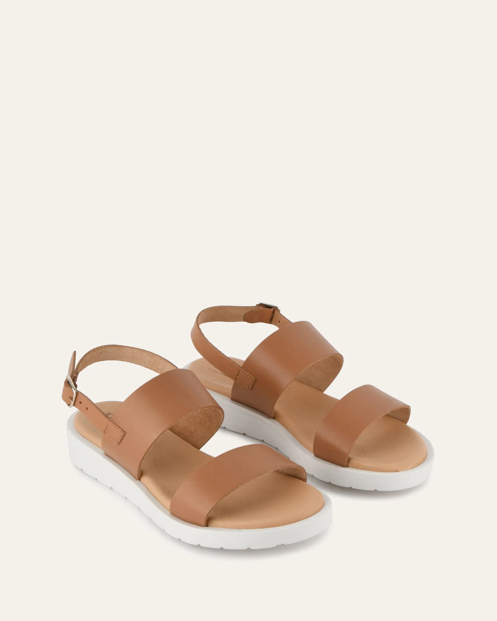 ROSALIE FLAT SANDALS TAN LEATHER sold by Jo Mercer product image thumbnail 2