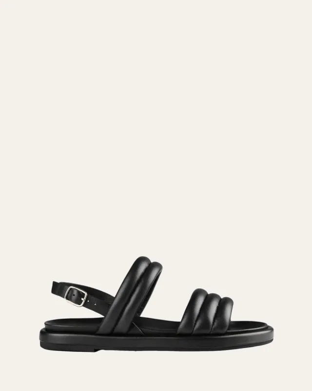 CABEL FLAT SANDALS BLACK LEATHER sold by Jo Mercer