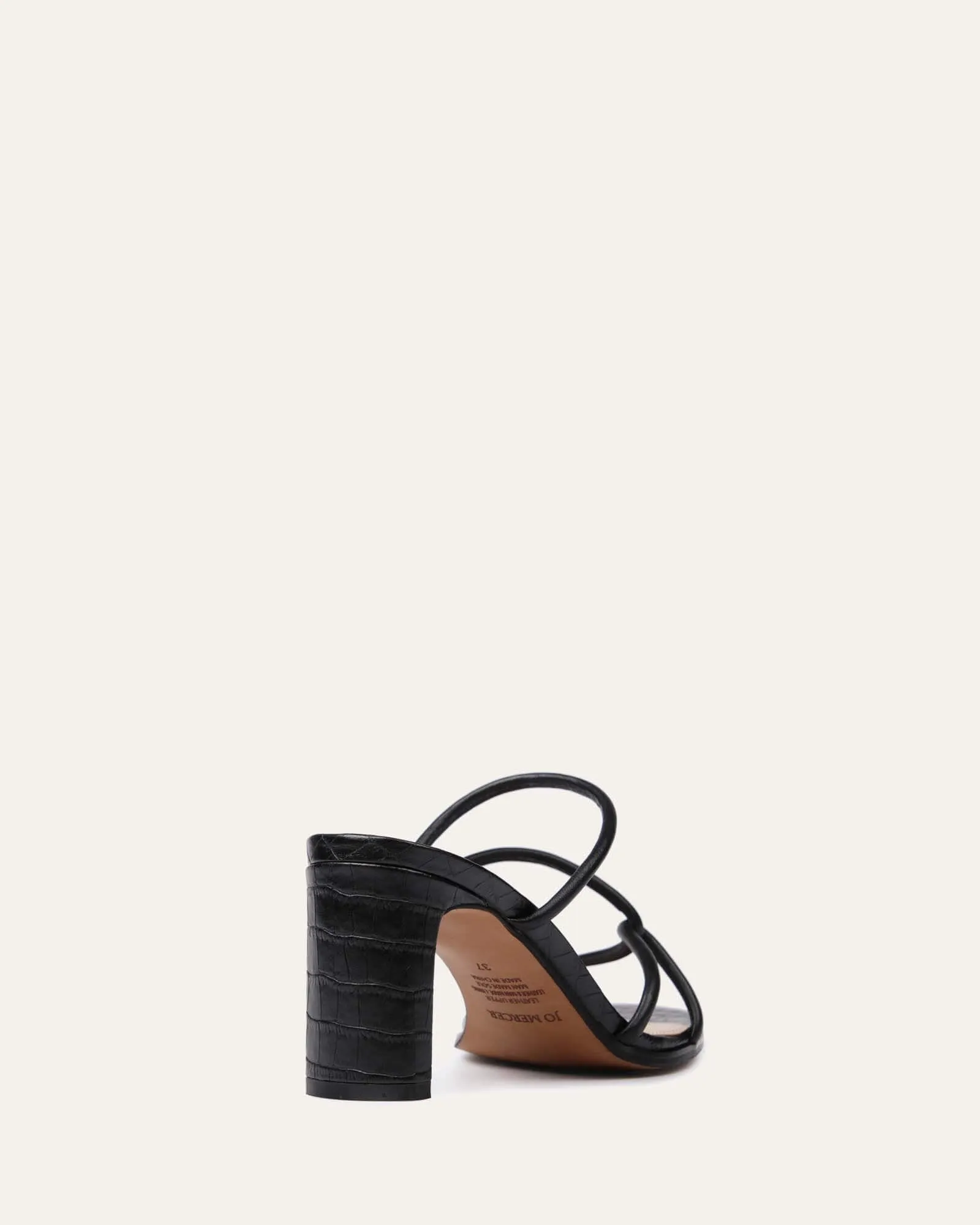 NOVI MID HEEL SANDALS BLACK LEATHER sold by Jo Mercer product image thumbnail 5