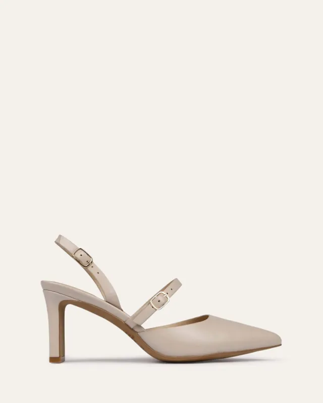 KARINA MID HEELS BONE LEATHER sold by Jo Mercer