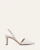 KYRA MID HEELS WHITE CROC sold by Jo Mercer