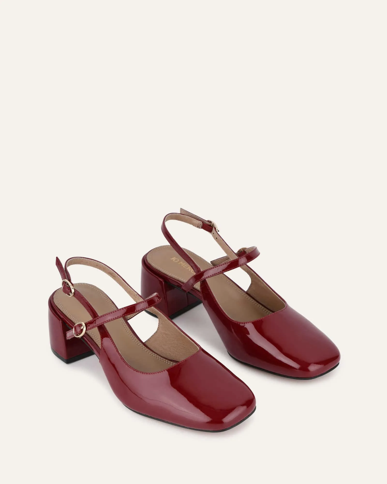 JENNA LOW HEELS RUBY RED PATENT sold by Jo Mercer product image thumbnail 3