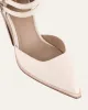 FLORA MID HEEL SHOES OFF WHITE LEATHER sold by Jo Mercer