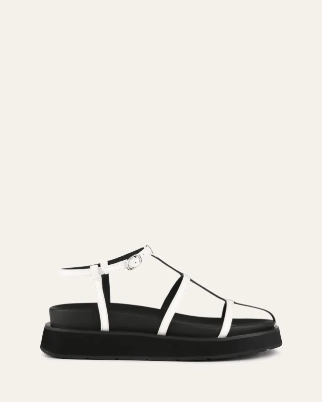 MINA FLAT SANDALS WHITE MULTI sold by Jo Mercer
