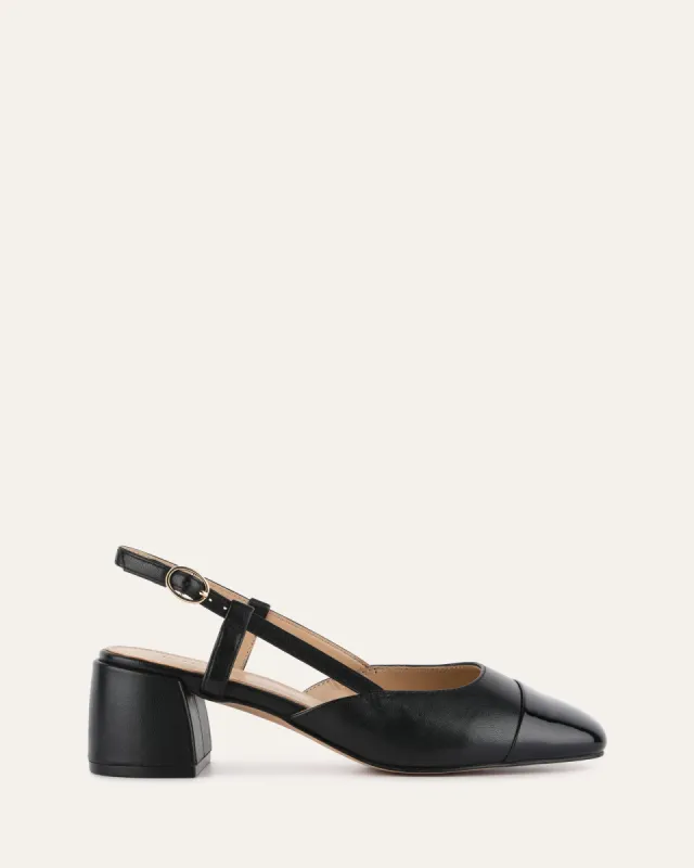 JACKIE LOW HEELS BLACK MULTI sold by Jo Mercer
