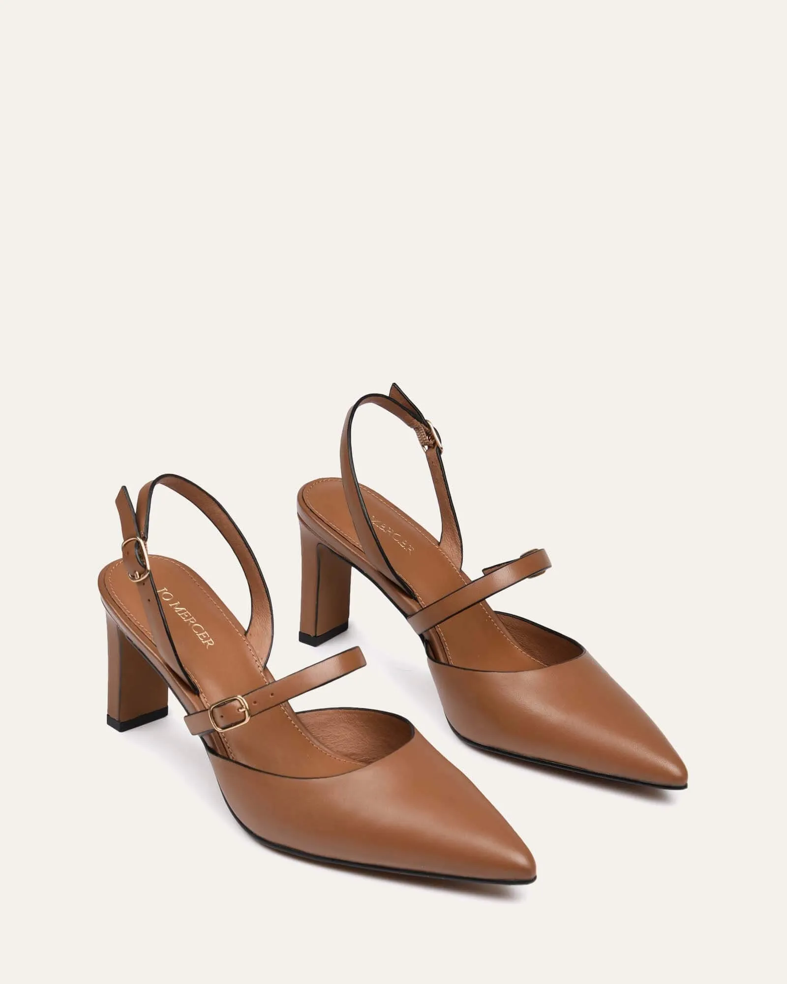 KARINA MID HEELS TAN LEATHER sold by Jo Mercer product image thumbnail 3