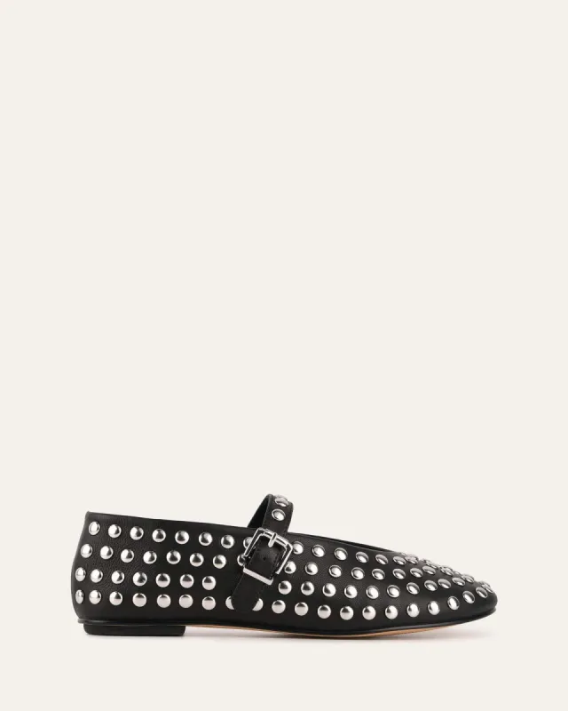 GIGI CASUAL FLATS BLACK LEATHER sold by Jo Mercer