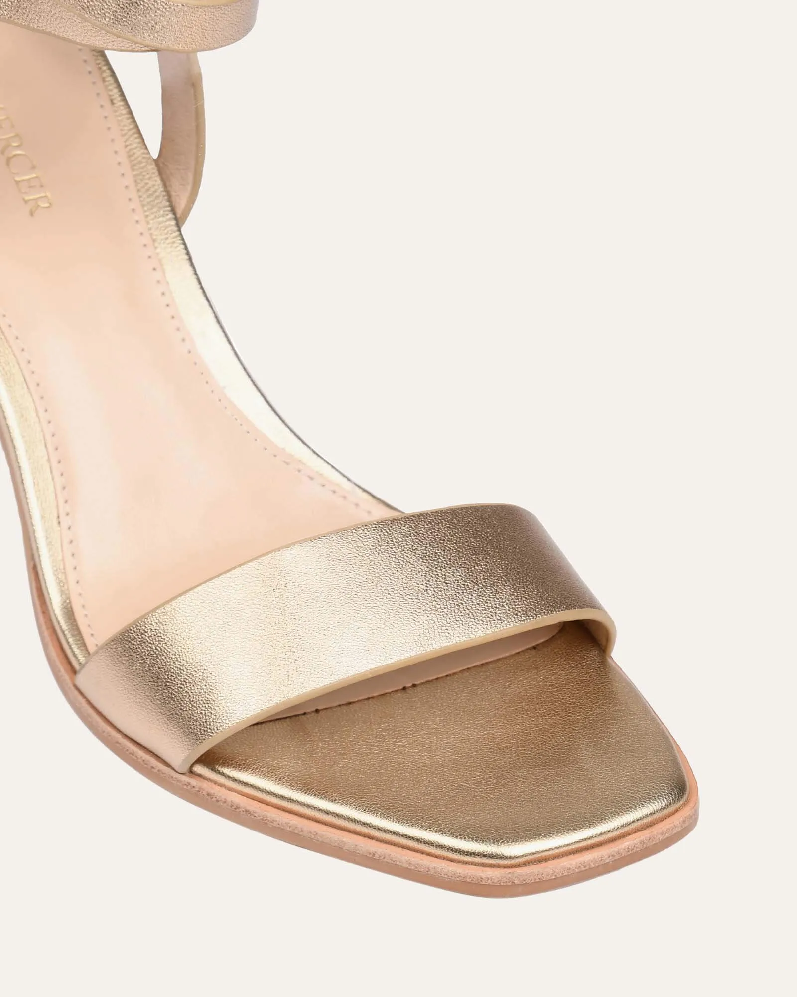NATSU MID HEEL SANDALS SOFT GOLD LEATHER sold by Jo Mercer product image thumbnail 4