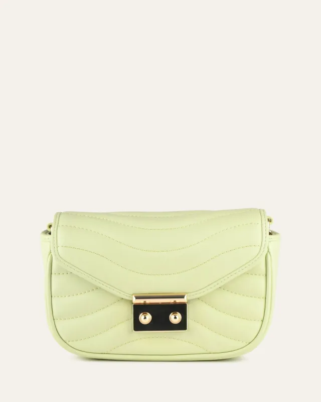 MAYA CROSS BODY HONEYDEW GREEN LEATHER sold by Jo Mercer