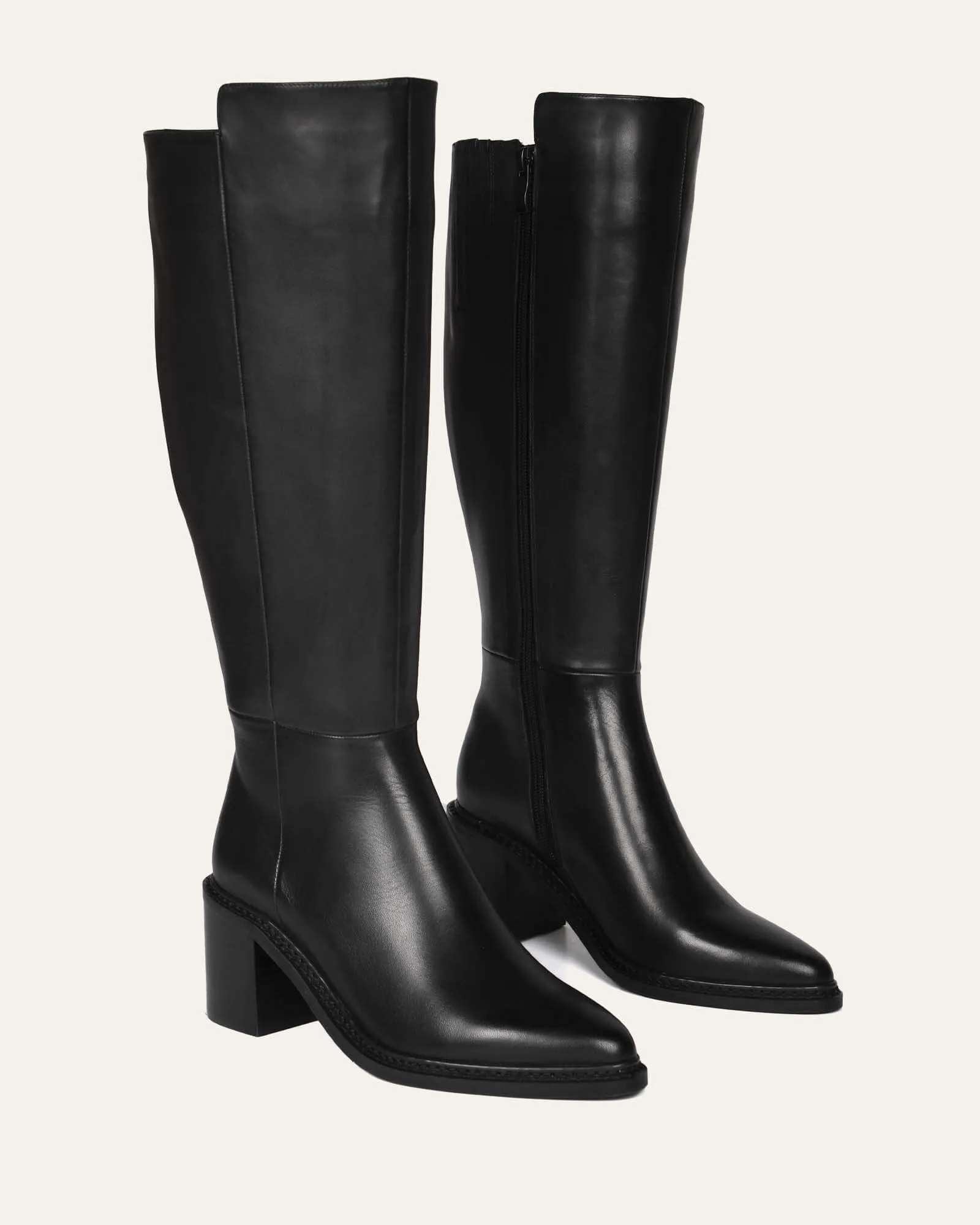 ANISSA KNEE BOOTS BLACK LEATHER sold by Jo Mercer product image thumbnail 2
