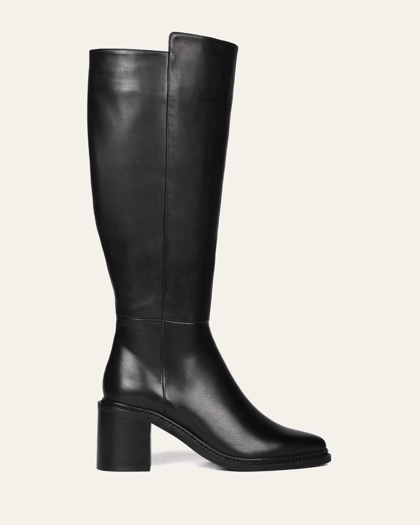 ANISSA KNEE BOOTS BLACK LEATHER sold by Jo Mercer