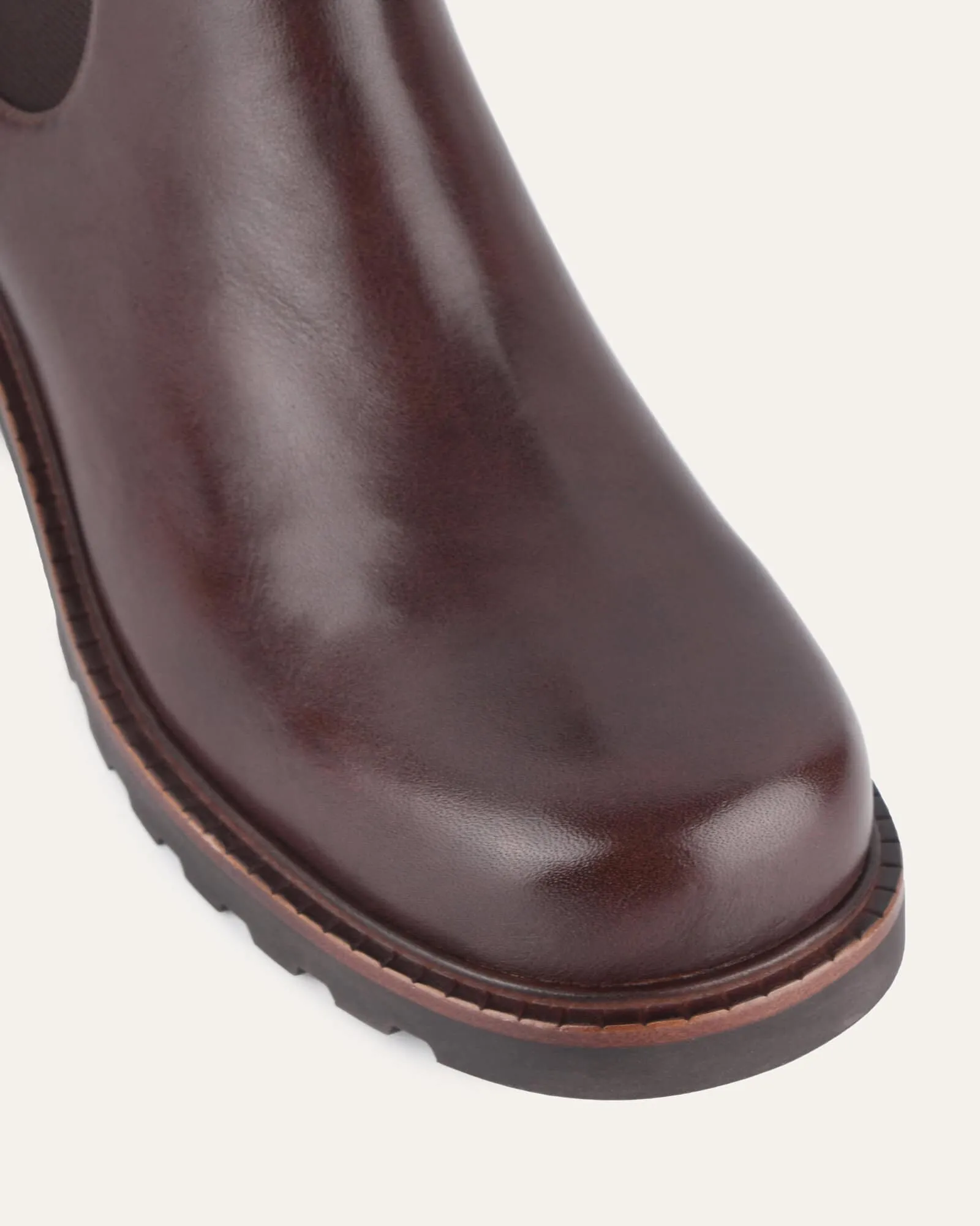 BEVERLEY MID ANKLE BOOTS CHOCOLATE LEATHER sold by Jo Mercer product image thumbnail 4