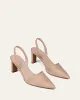 KYRA MID HEELS BEIGE RAFFIA sold by Jo Mercer