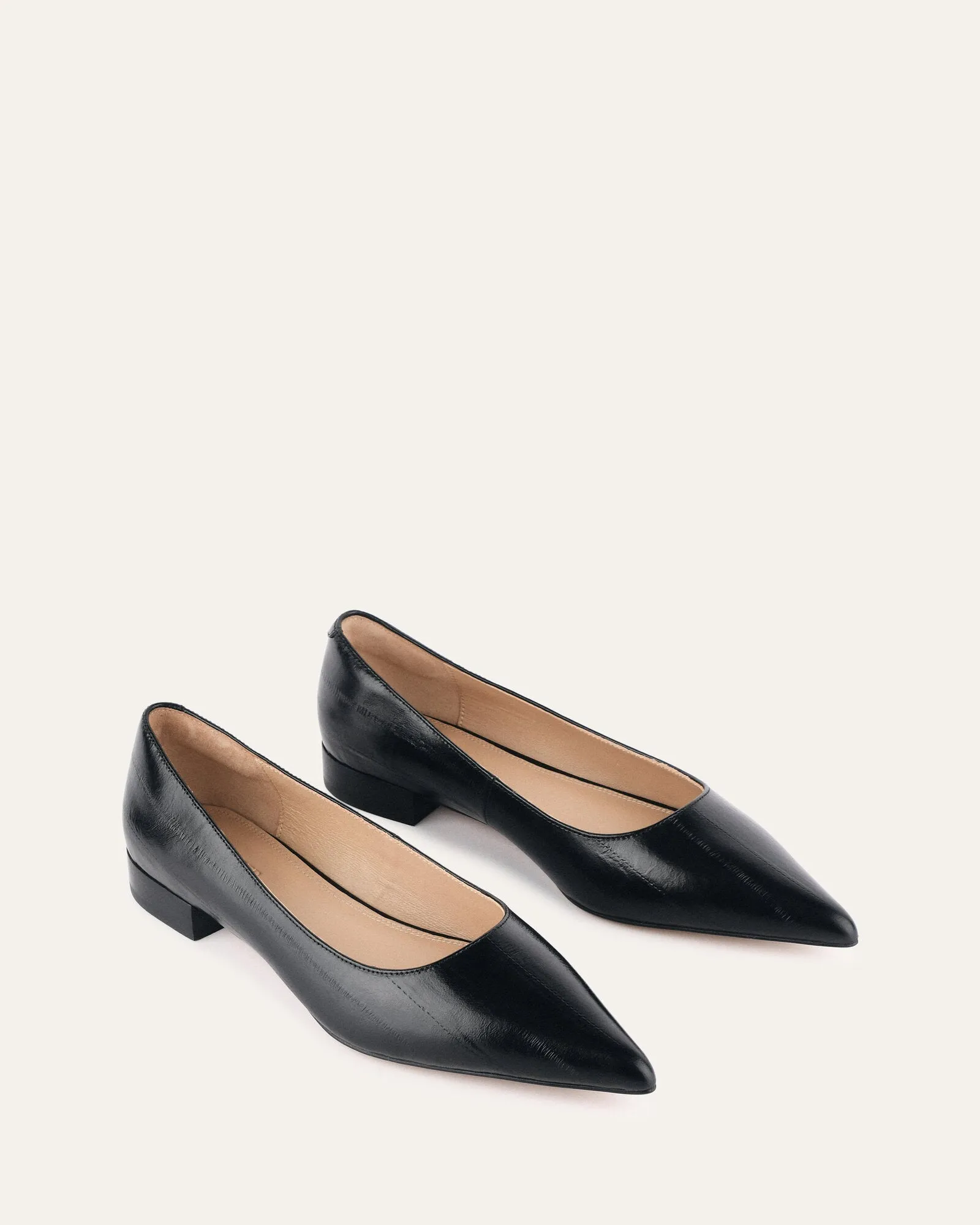 ANITA DRESS FLAT BLACK LIZARD LEATHER sold by Jo Mercer product image thumbnail 2