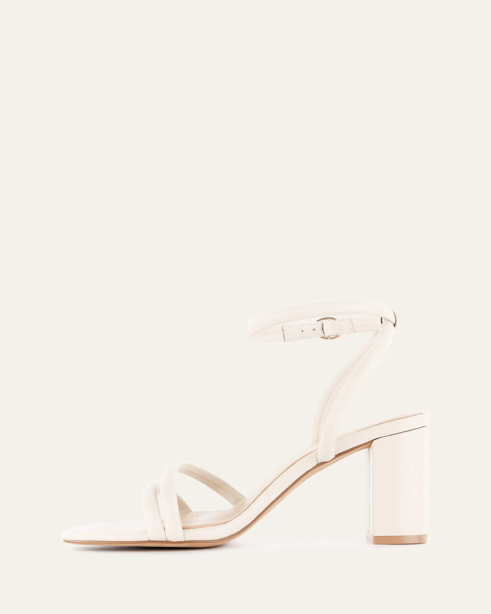 NINO HIGH HEEL SANDALS OFF WHITE LEATHER sold by Jo Mercer product image thumbnail 5