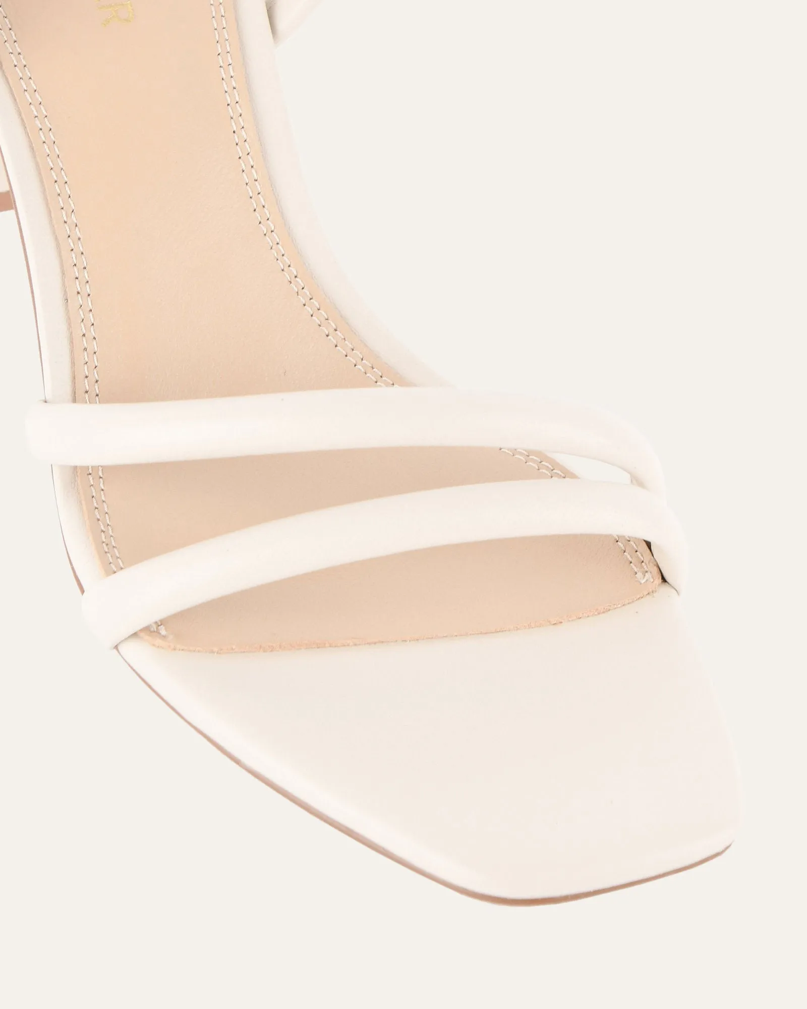NINO HIGH HEEL SANDALS OFF WHITE LEATHER sold by Jo Mercer product image thumbnail 3