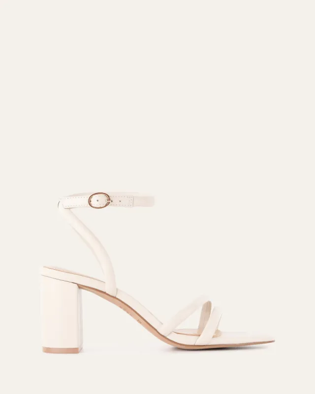 NINO HIGH HEEL SANDALS OFF WHITE LEATHER sold by Jo Mercer