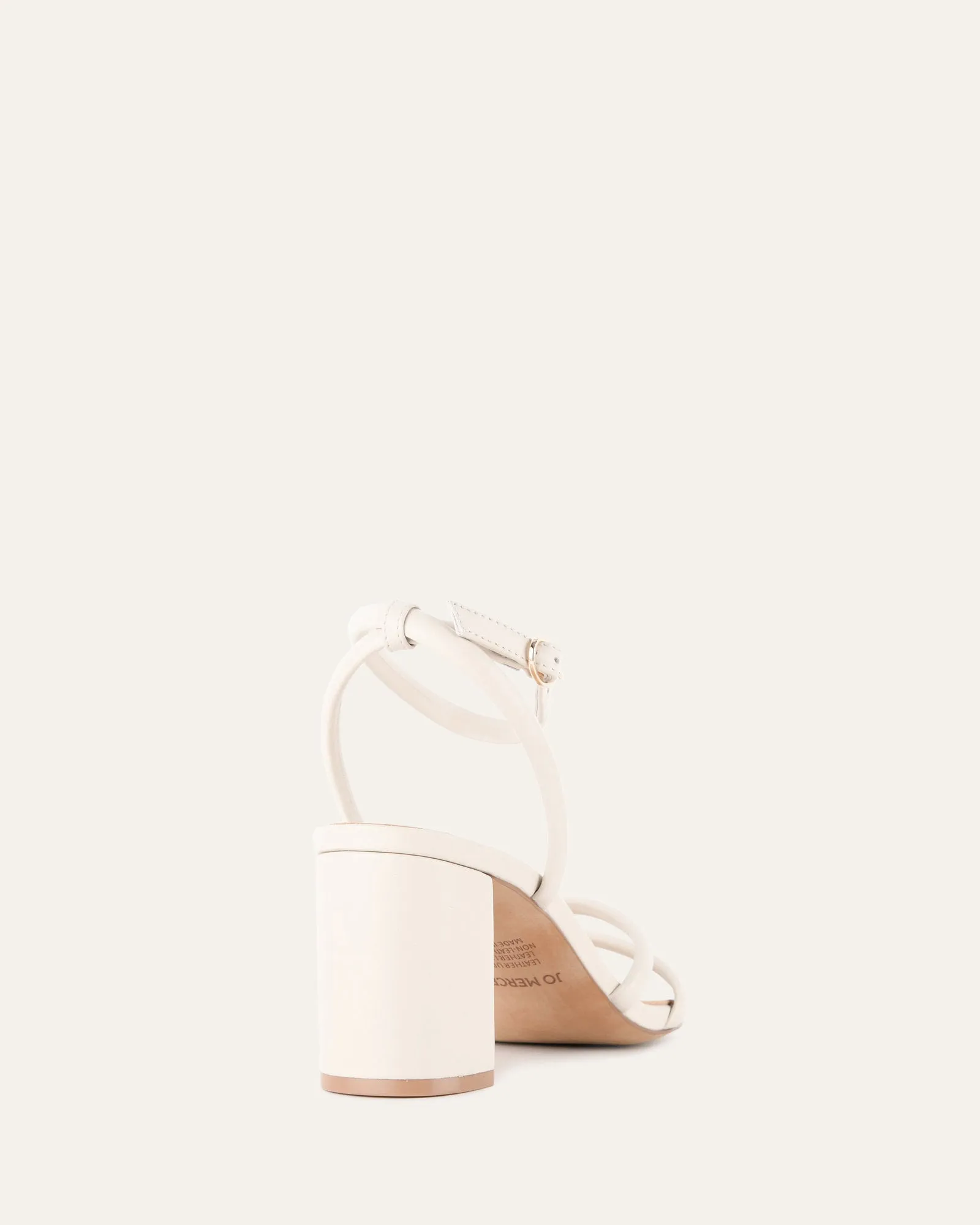 NINO HIGH HEEL SANDALS OFF WHITE LEATHER sold by Jo Mercer product image thumbnail 4