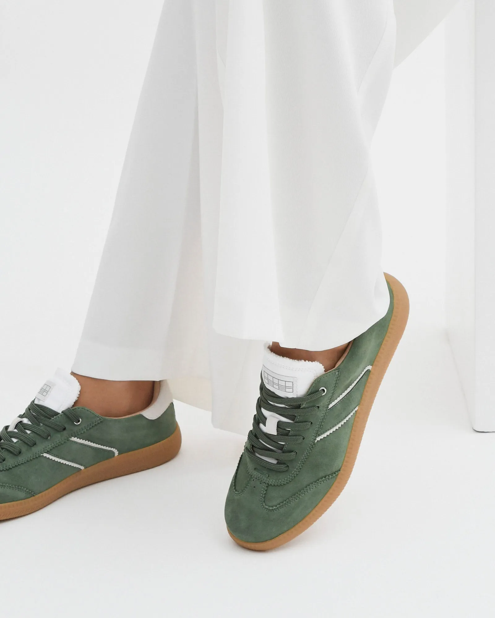 LOLA SNEAKERS PISTACHIO GREEN SUEDE sold by Jo Mercer product image thumbnail 2